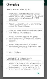 wa tweaks version