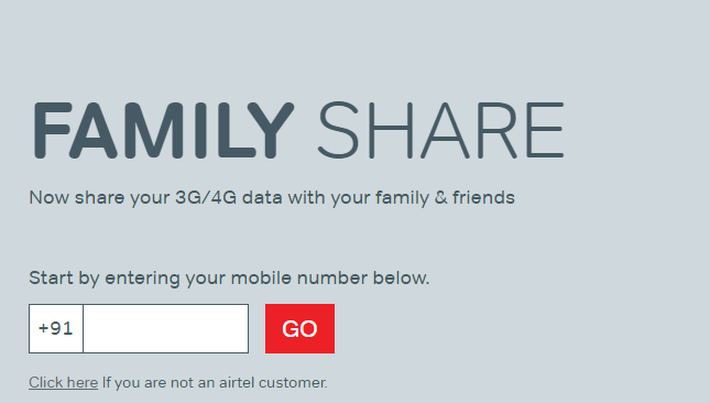 How to Transfer Airtel 3G/4G Internet Data Balance